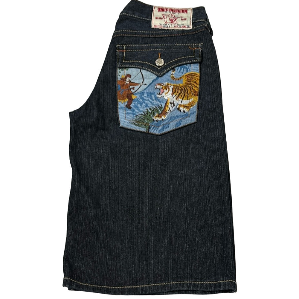 True Religion Wide Leg Y2K shorts